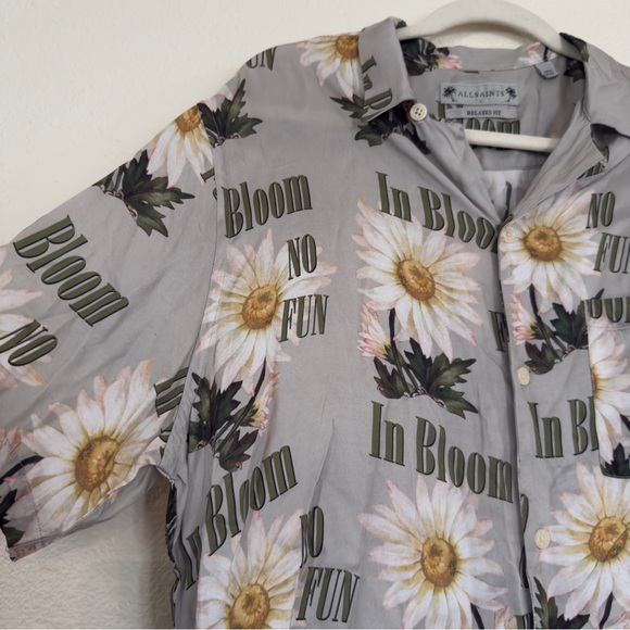 ALLSAINTS No Fun Relaxed Fit Camp Shirt - Picture 3 of 7